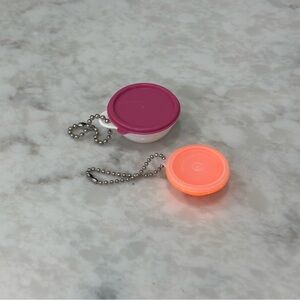 Vintage Mini Tupperware Container Keychains